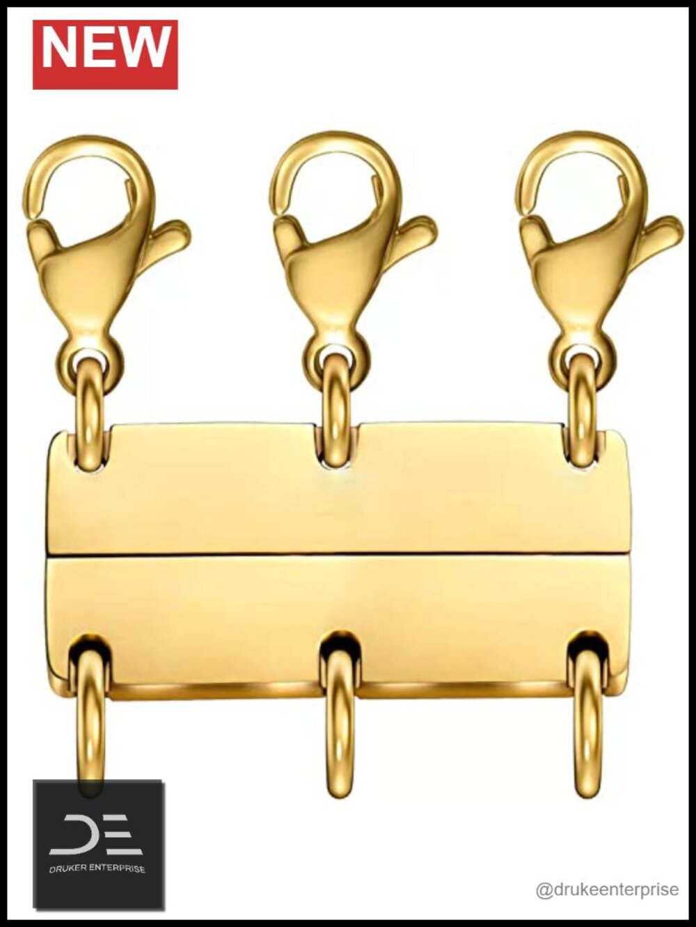 Layering Necklace Clasp 18K Gold & Silver Separator Stackable Necklaces Chain